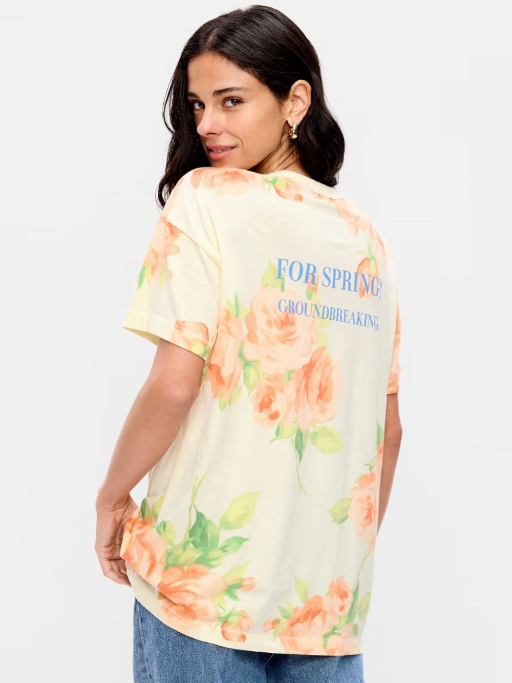Old Navy X The Devil Wears Prada Florals Oversized T-Shirt NWT